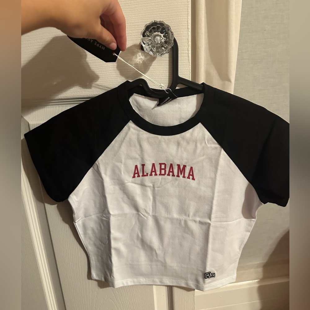 Hype And Vice Alabama School Name Cropped Tee Size Small